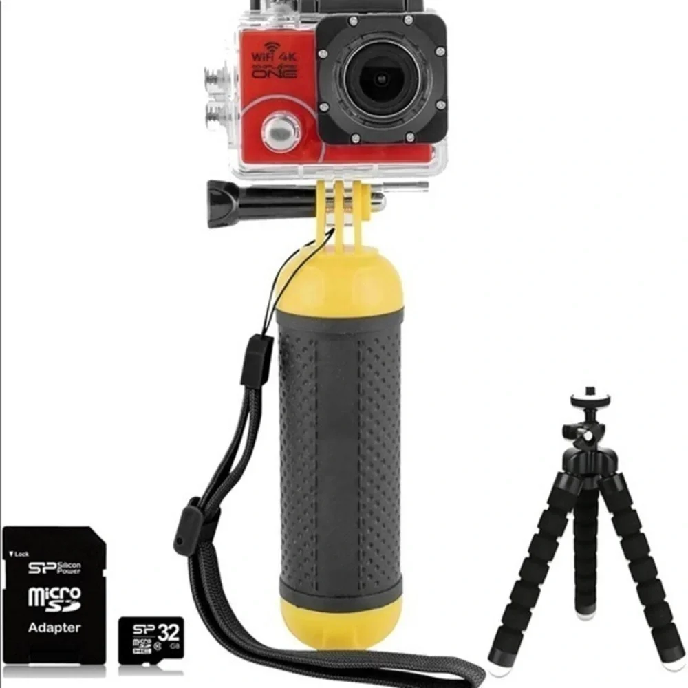 New Explore One 1080p Action Video Waterproof WIFI Camera with‎ Accessories